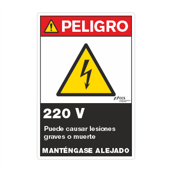PELIGRO 220 V